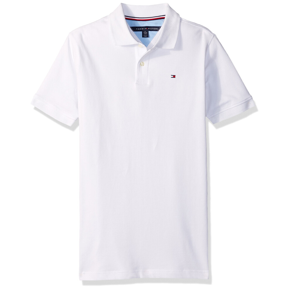 Tommy Hilfiger Boys Short Sleeve Ivy Polo Shirt  White  2T