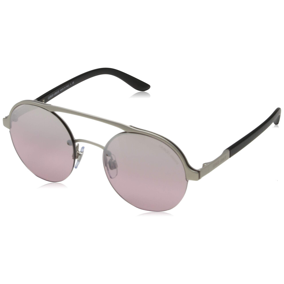 gIORgIO ARMANI Sunglasses AR6045 30367E Matte Silver 49 MM