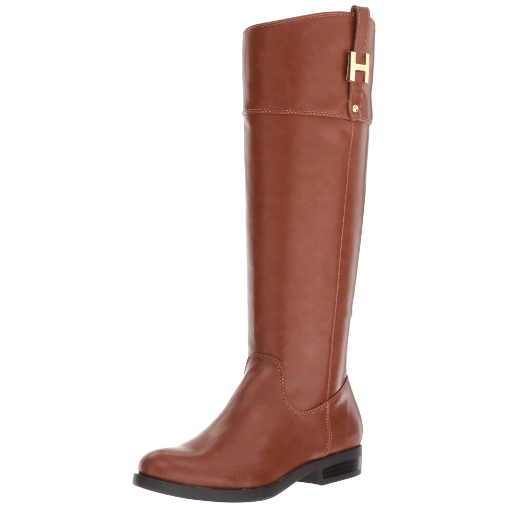 Tommy Hilfiger Women's SHYENNE Equestrian Boot  Cognac  10