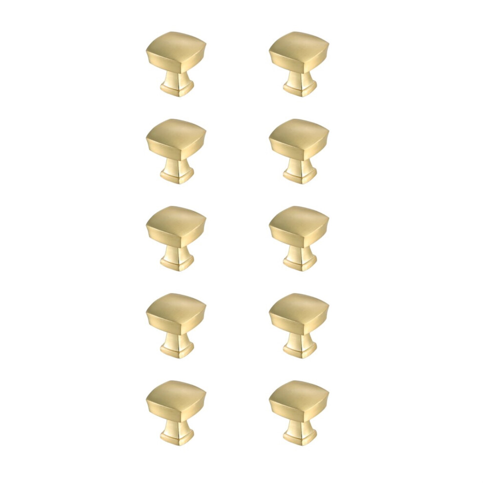 Irvin 1.3"""" Brushed Gold Square Knob Multipack (Set Of 10) 196683006542