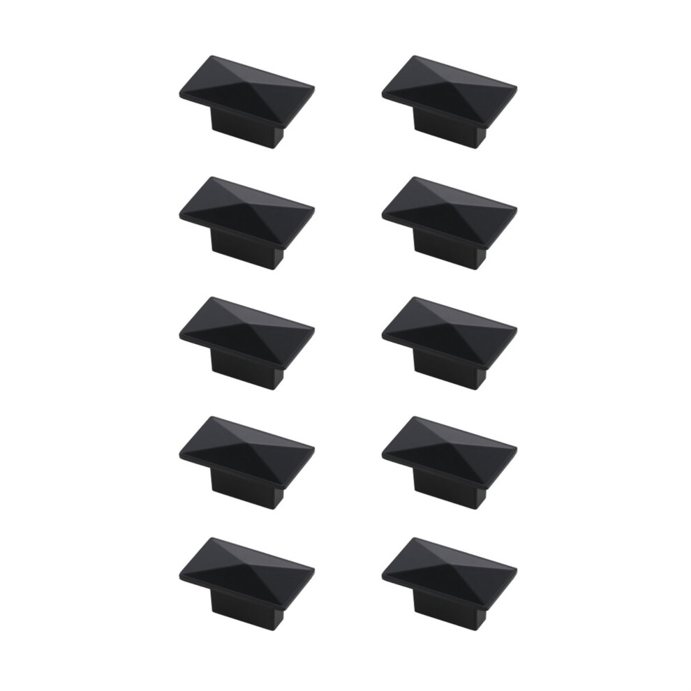 Perry 2"""" Matte Black Rectangle Knob Multipack (Set Of 10) 196683006672