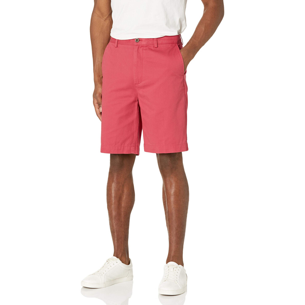 Amazon Essentials Mens classic-Fit 9 Short  Washed Red  40