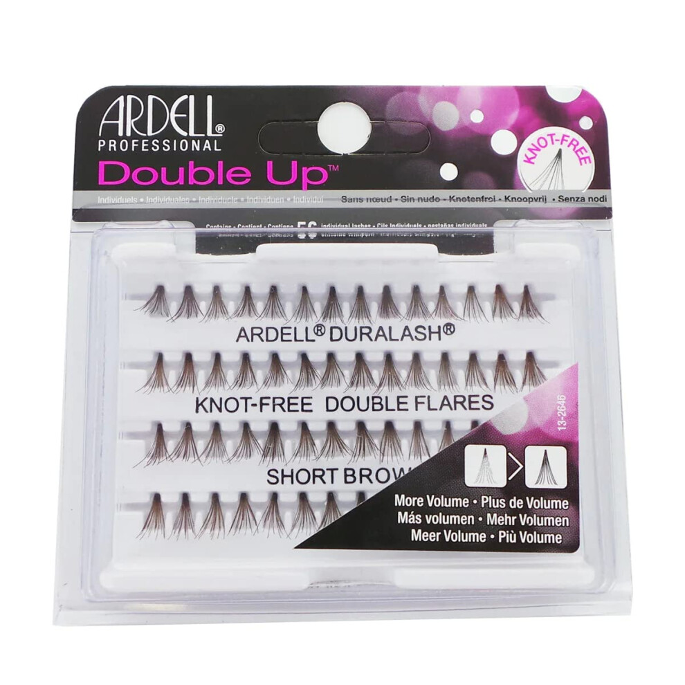 Ardell Double Up Individuals Knot Free Lashes  Short Brown