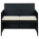 VidaXL vidaXL 2-Sitzer-Gartensofa mit Polstern Schwarz Poly Rattan 2