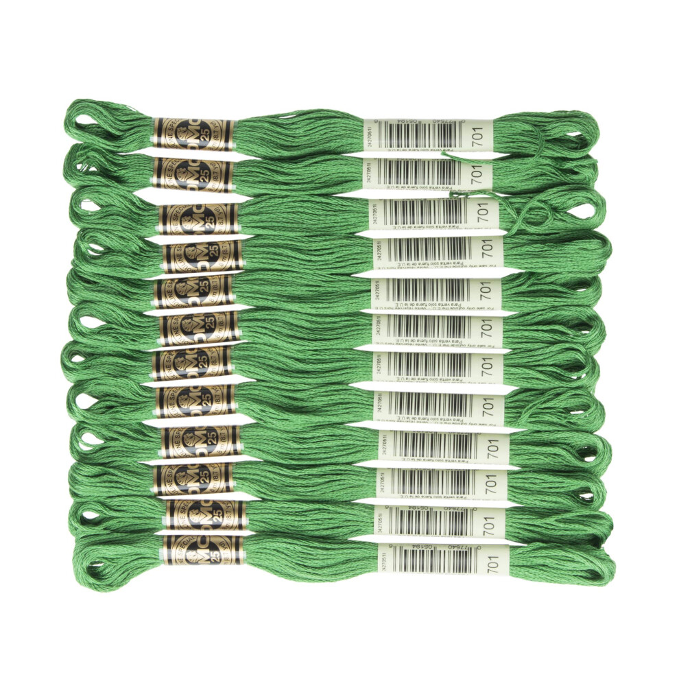 DMC 6-Strand Embroidery Cotton Floss  Light Christmas Green