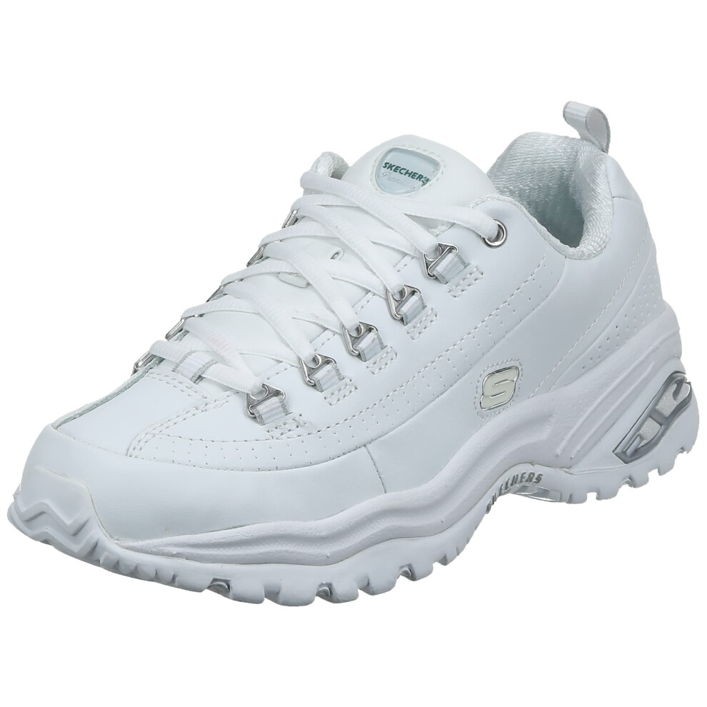 Skechers Sport Women's Premiums Sneaker White/Navy 5.5 M US