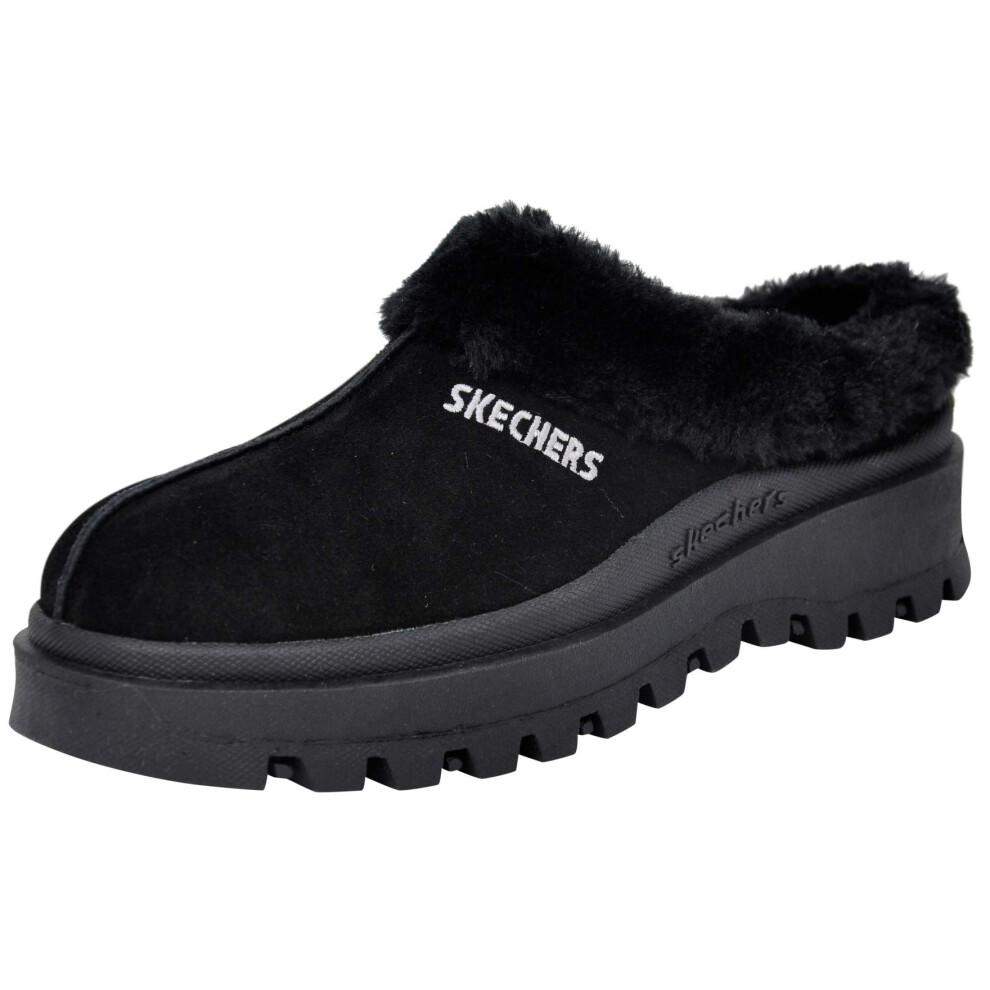 Skechers Women's Fortress Clog Slipper  Black/Black  6 M US