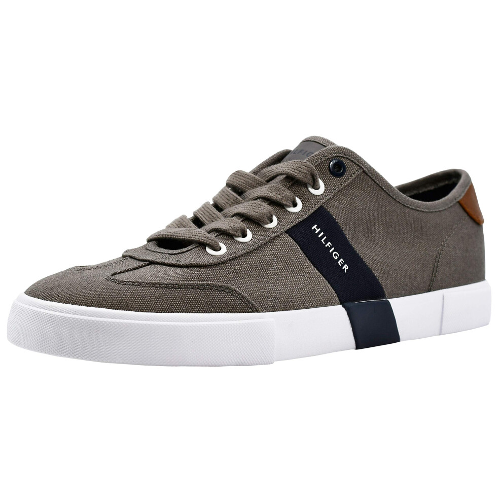 Tommy Hilfiger Mens Pandora Dark grey Fabric Sneaker 9 M US