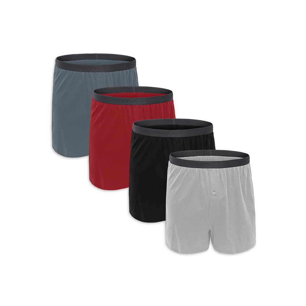 Fruit of the Loom Men's Premium Knit Boxer  Assorted  Small