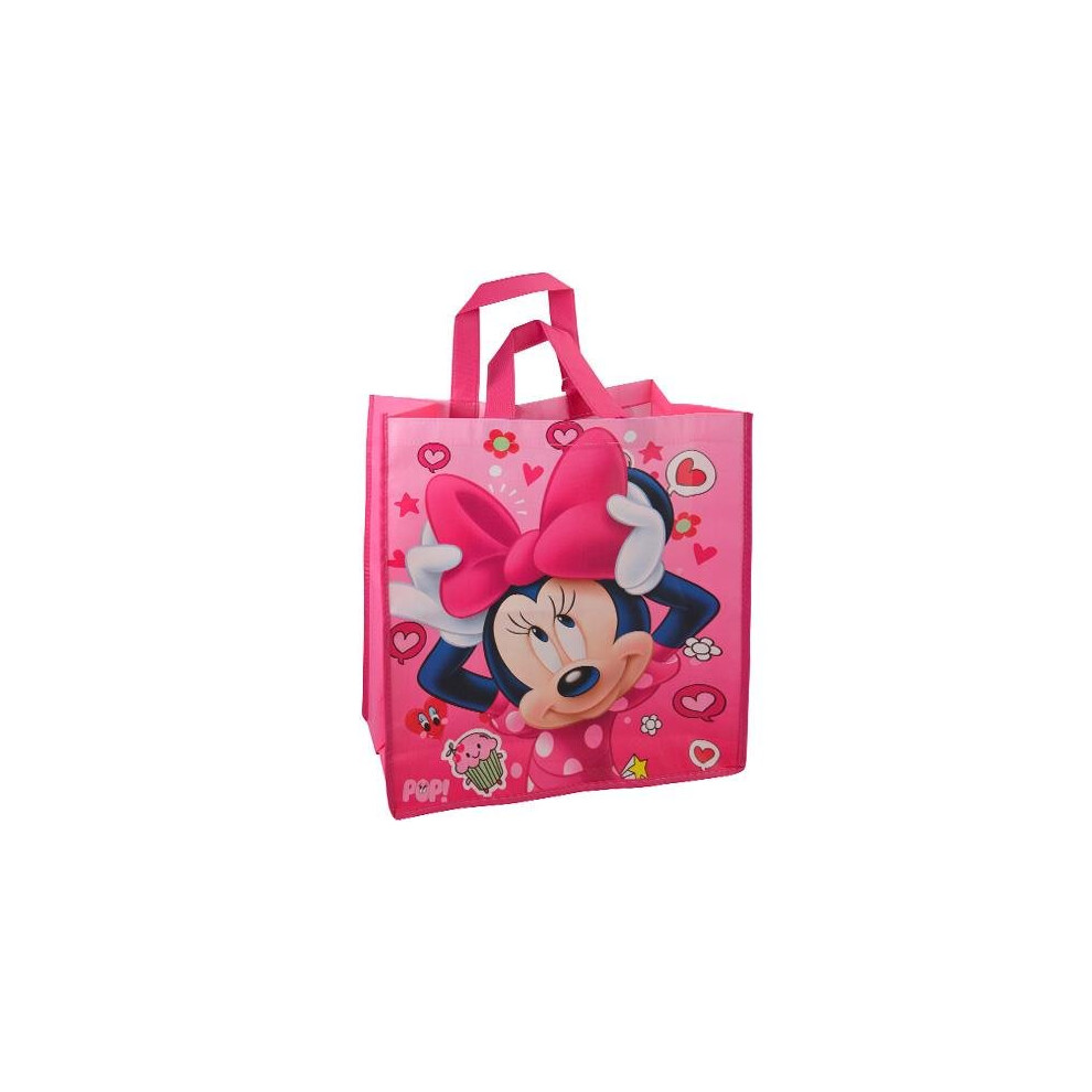 Disney Minnie Mouse Large Reusable Non-Woven Tote Bag  Pink