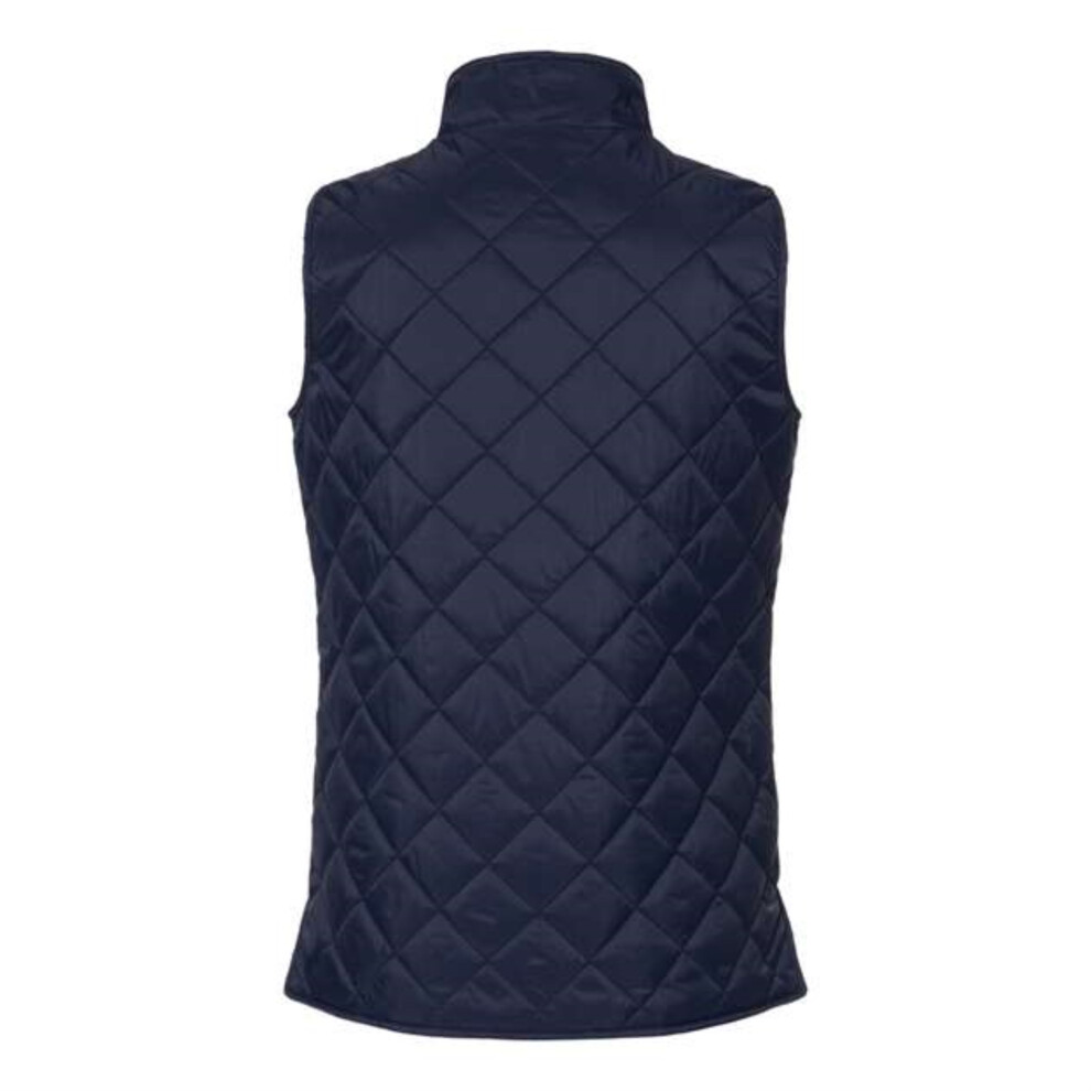 Gilet matelass    vintage     losanges r   sistant aux intemp   ries pour femme - Bleu marine S
