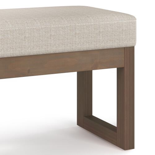 Milltown 26 in Wide Rectangle Footstool Small Ottoman Bench 2