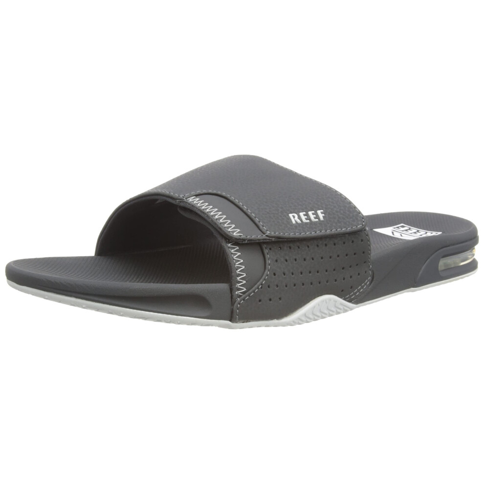 Reef Mens Fanning Slide | Bottle Opener Sandal   Shadow  10