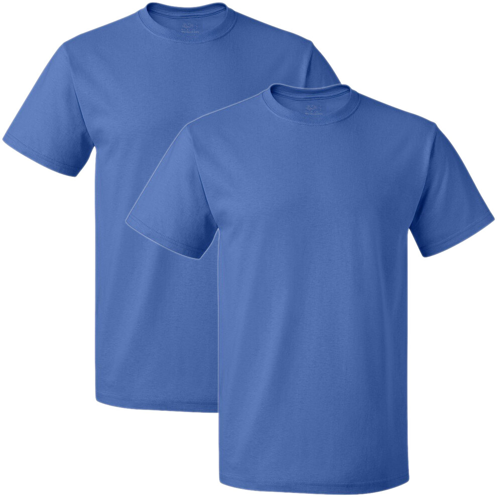 Fruit of the Loom Men's Crew T-Shirt (2 Pack)  Royal  Large