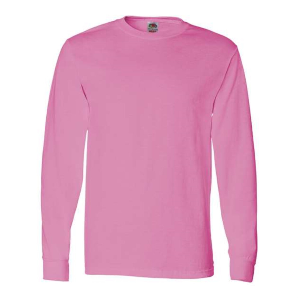 Fruit of the Loom HD Cotton Long Sleeve T-Shirt - Azalea  L