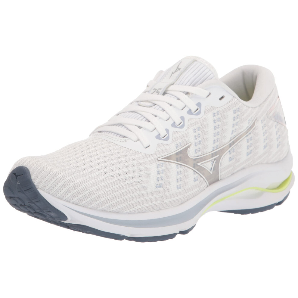 Mizuno Womens Wave Rider 25 Sneaker  Nimbus cloud-White  12