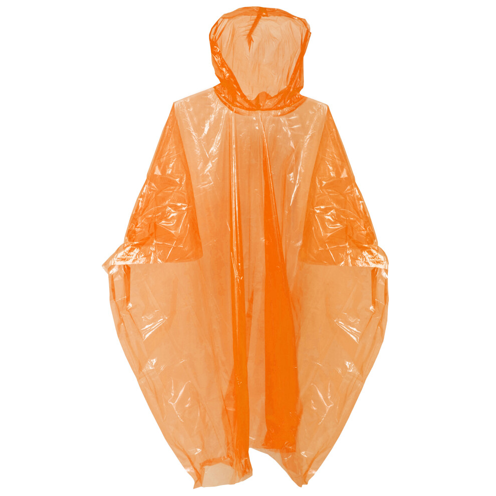 (One Size, Orange) Trespass Drylite Reusable Emergency Poncho