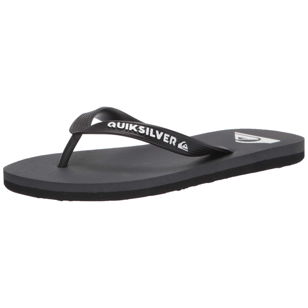 Quiksilver Mens Molokai 3 Point Flip Flop Sandal  grey 1  8