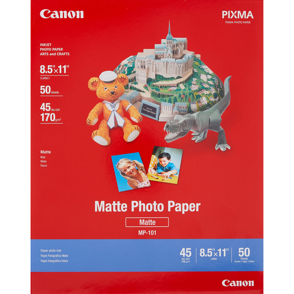 Canon Matte Photo Paper  8.5 x 11 Inch  50 Count (7981A004)