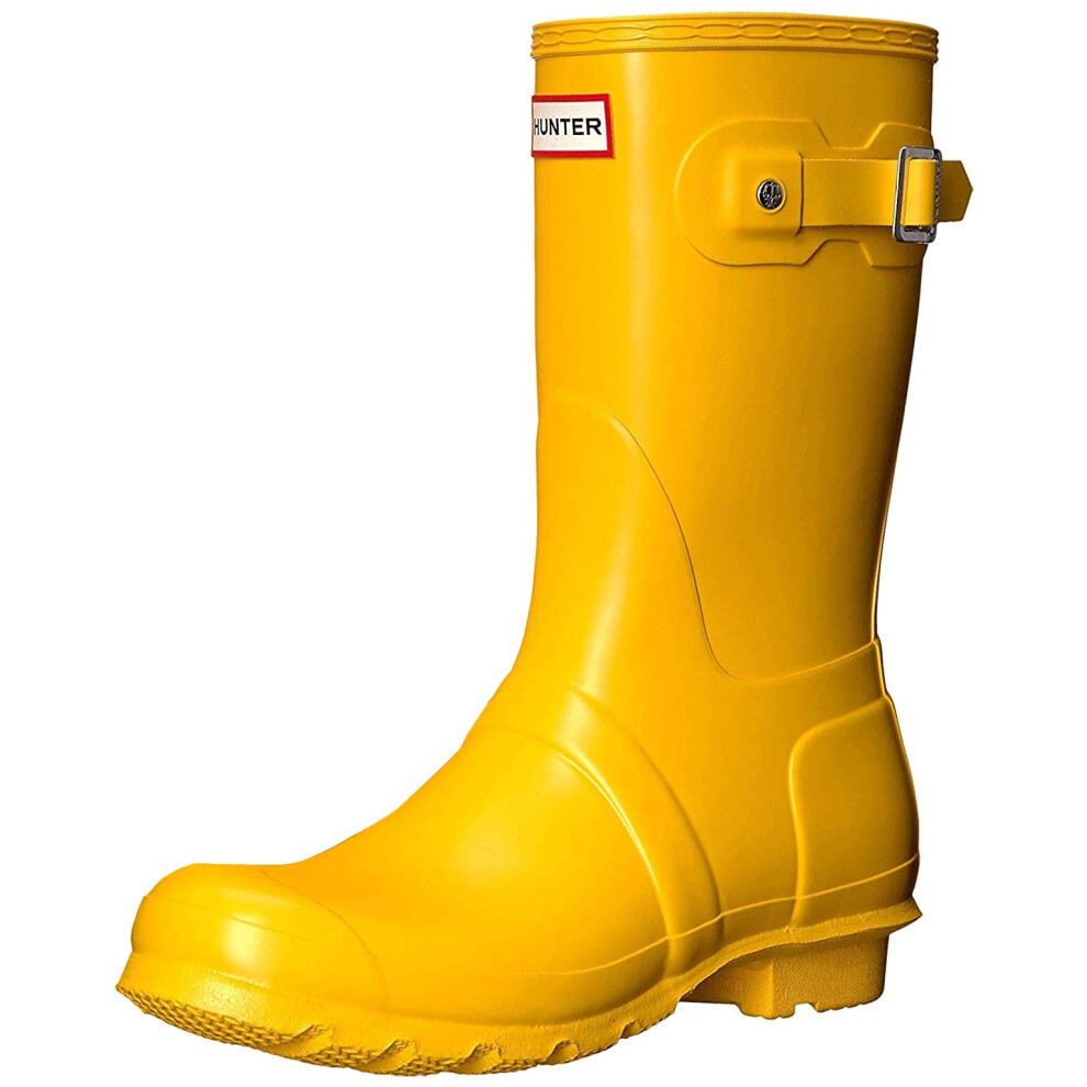 Hunter Womens Original Short Yellow 1 Rain Boot - 5 B(M) US