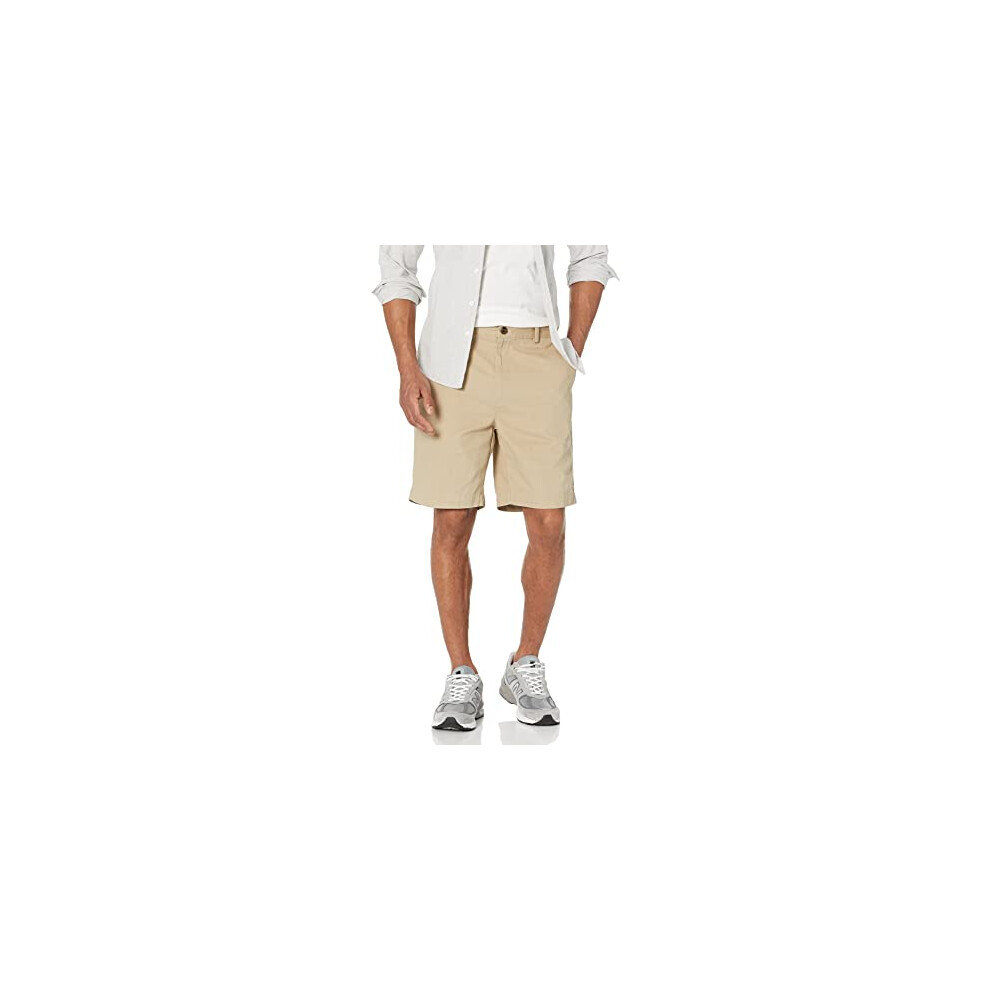 Amazon Essentials Mens classic-Fit 9 Short  Light Brown  30