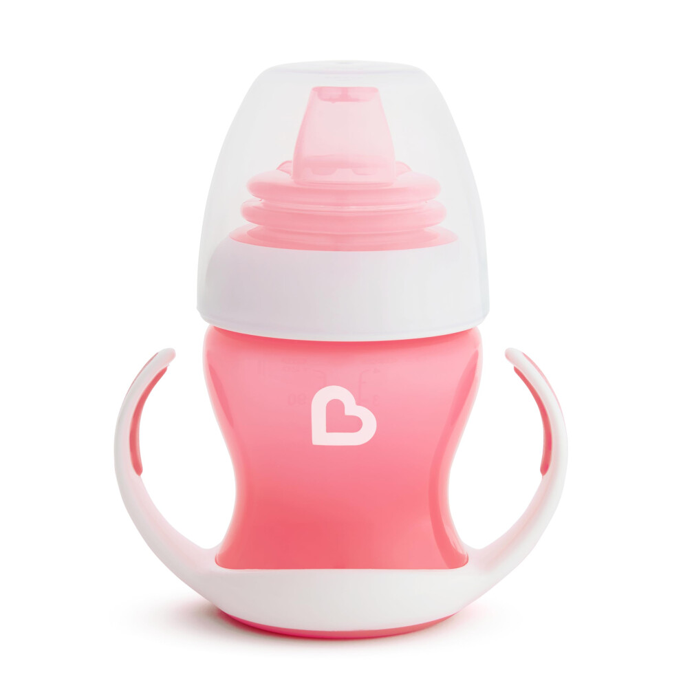 Munchkin Gentle Transition Sippy Trainer Cup  4 Ounce  Pink