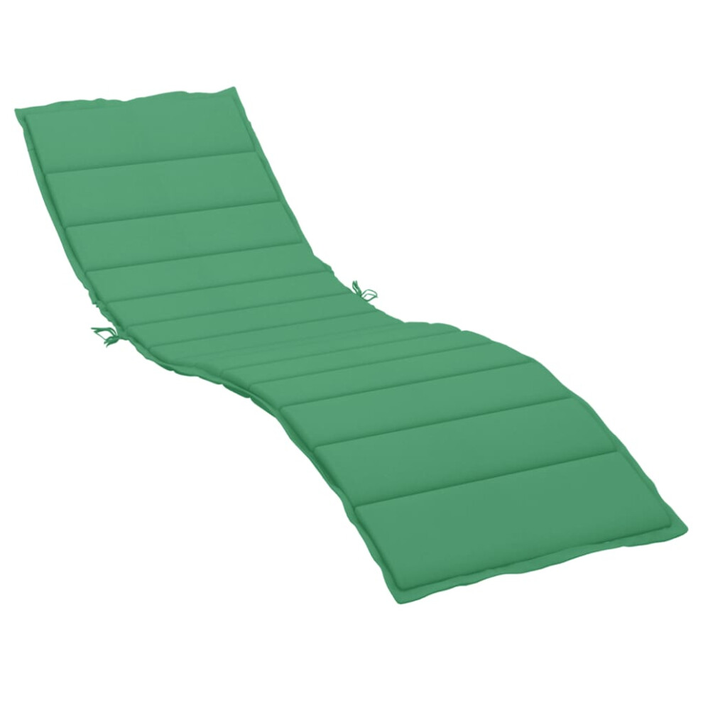 vidaXL Sun Lounger Cushion Green 78.7""x27.6""x1.2"" Fabric