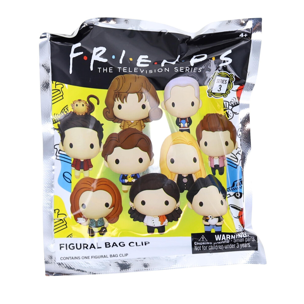 Warner Bros Friends 3D Foam Bag clip - Series 3  Multi color