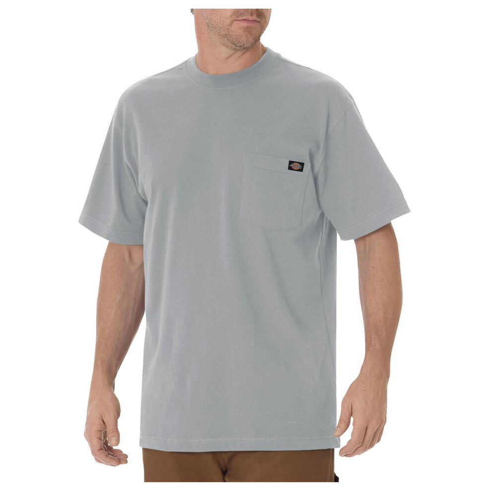 Dickies Mens Short-Sleeve Pocket T-Shirt Heather gray  Large