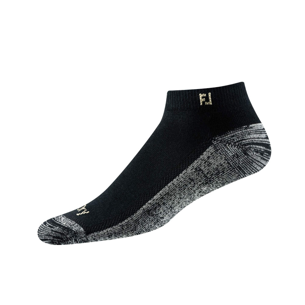 FootJoy Men's ProDry Sport Socks  Black  Fits Shoe Size 7-12