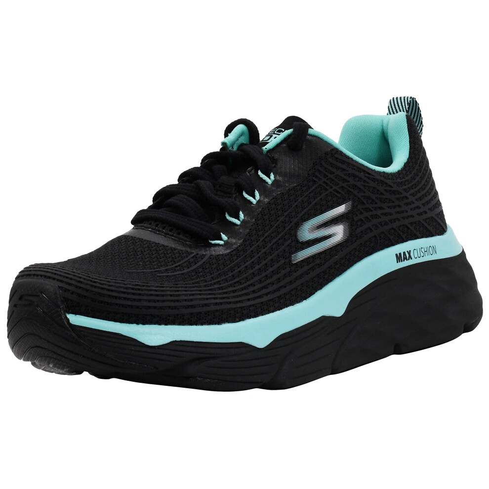 Skechers Womens Max cushioning Elite Sneaker  BlackAqua  9 M