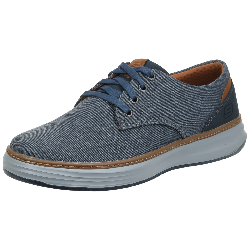 Skechers Men's Moreno Canvas Oxford Shoe  Blue (NVY 417)  12