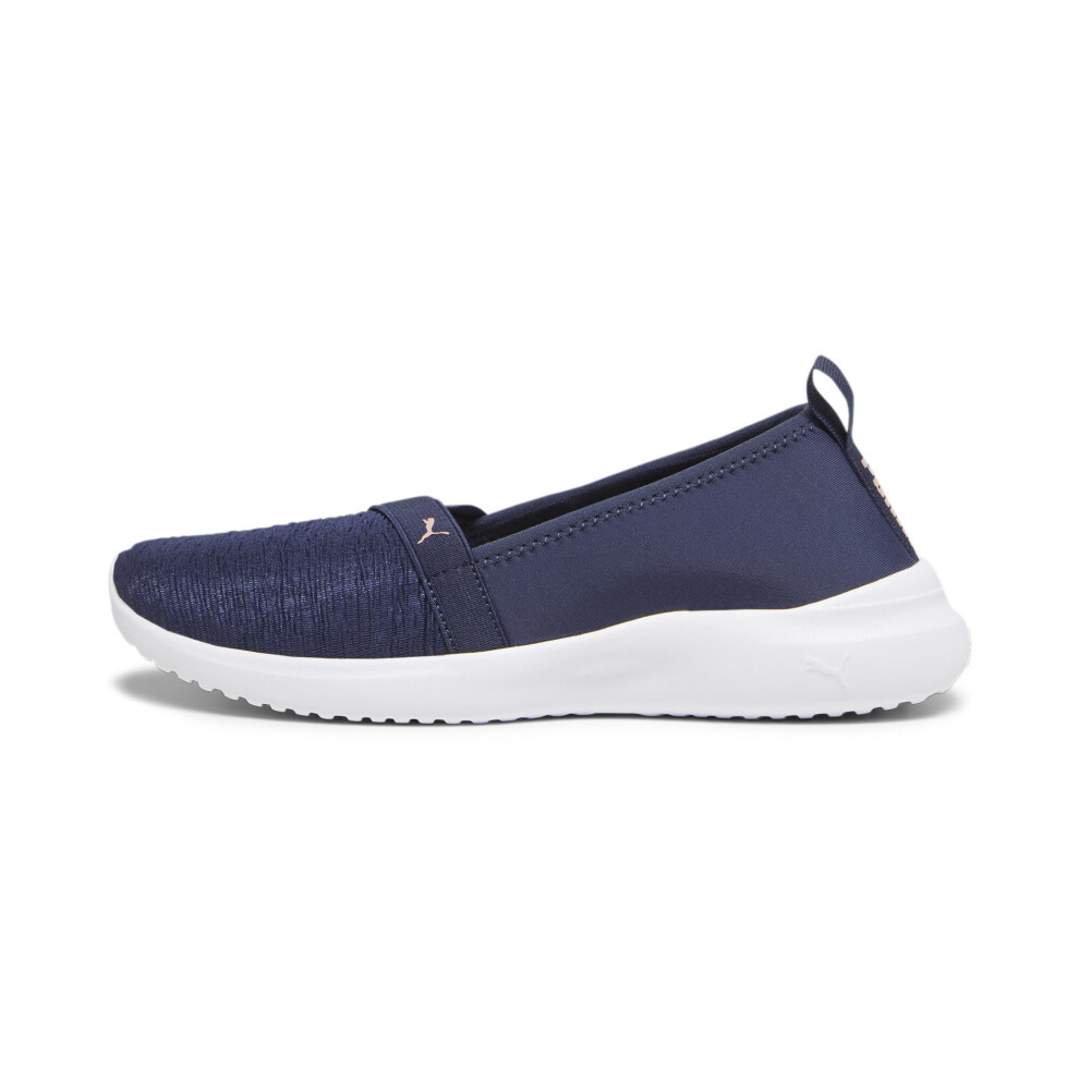 PUMA Women's Adelina Ballet Flat  Navy-Future Pink White  11