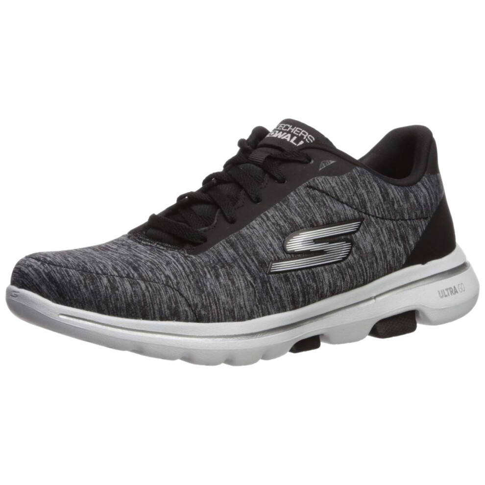 Skechers Women's GO Walk 5-True Sneaker  Black/White  8 M US