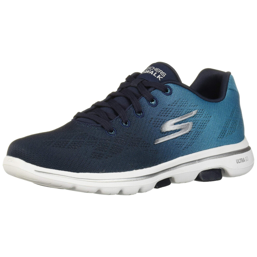 Skechers womens go Walk 5 - Alive Sneaker  NavyWhite  105 US