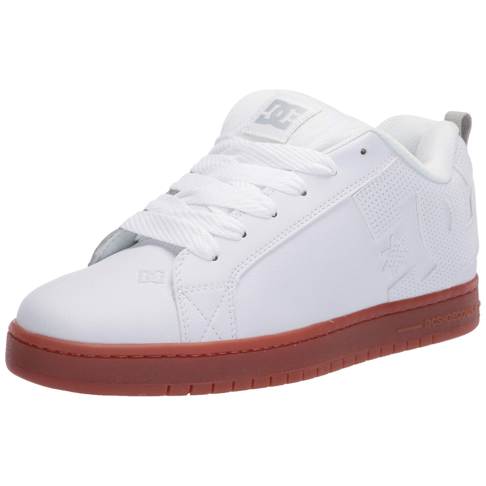 Dc Mens court graffik casual Skate Shoe  Whitegum  18 D M US