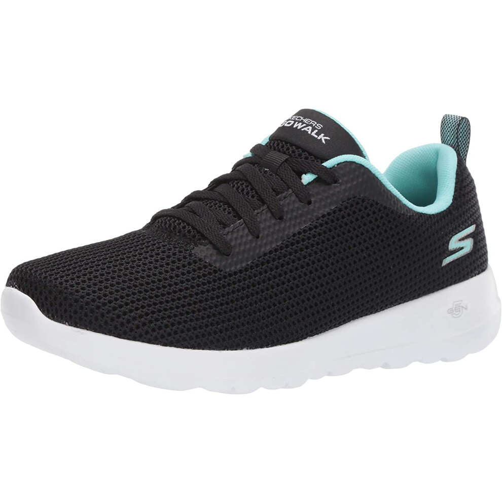 Skechers Women's Go Walk Joy-15641 Sneaker Black/Aqua 6 Wide