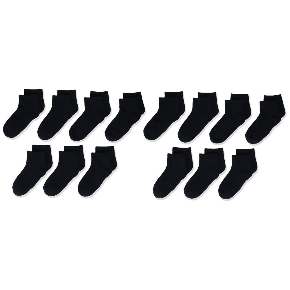 Amazon Essentials cotton Ankle Socks  14 Pairs  Black  2T-3T