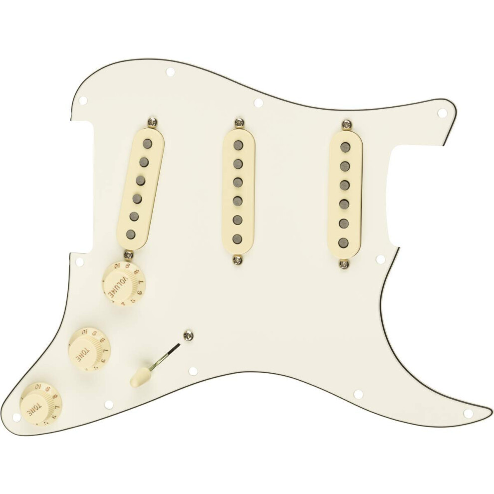 Fender?Tex Mex Prewired Stratocaster Pickguard - 3-ply White