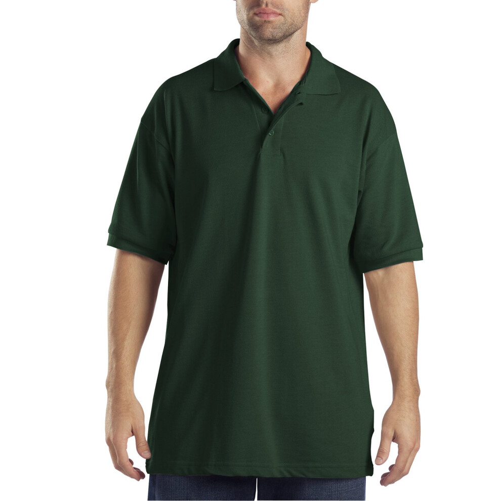 Dickies Men's Short Sleeve Pique Polo  Hunter Green  X-Large