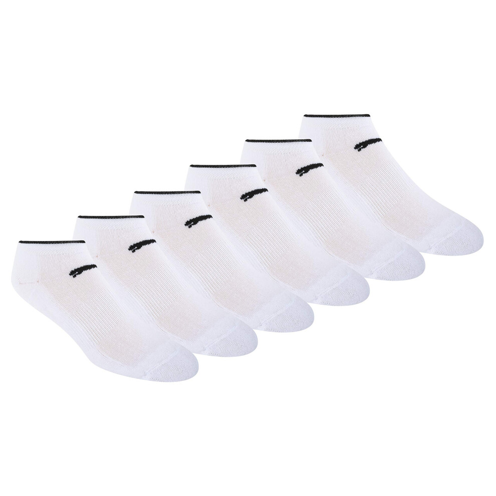 PUMA Womens 6 Pack Low Cut Socks  White Traditional  9-11 US