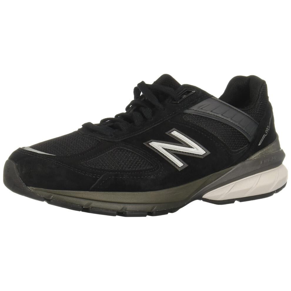 New Balance Mens Made in US 990 V5 Sneaker  BlackSilver  115