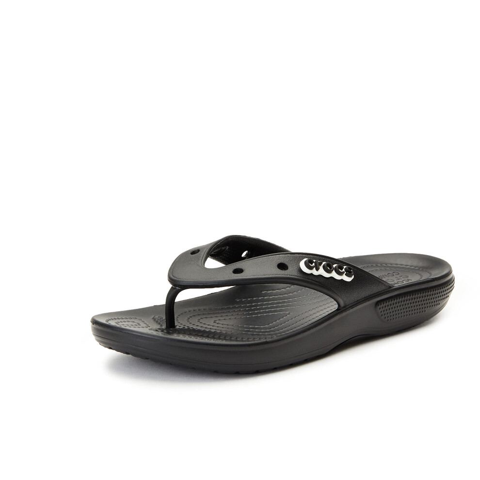 crocs Unisex Mens and Womens classic Flip Flops  Black  8 US