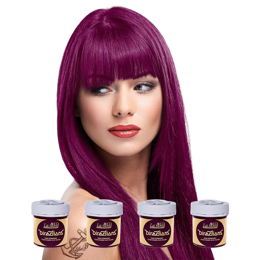 La Riche Directions colour Hair Dye 4 Pack 88ml (Dark Tulip)