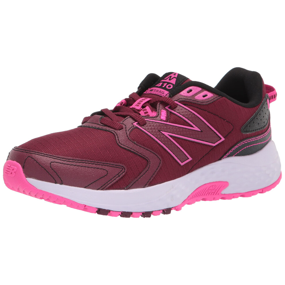 New Balance Womens 410 V7 Trail Running Shoe  garnetBlack  7