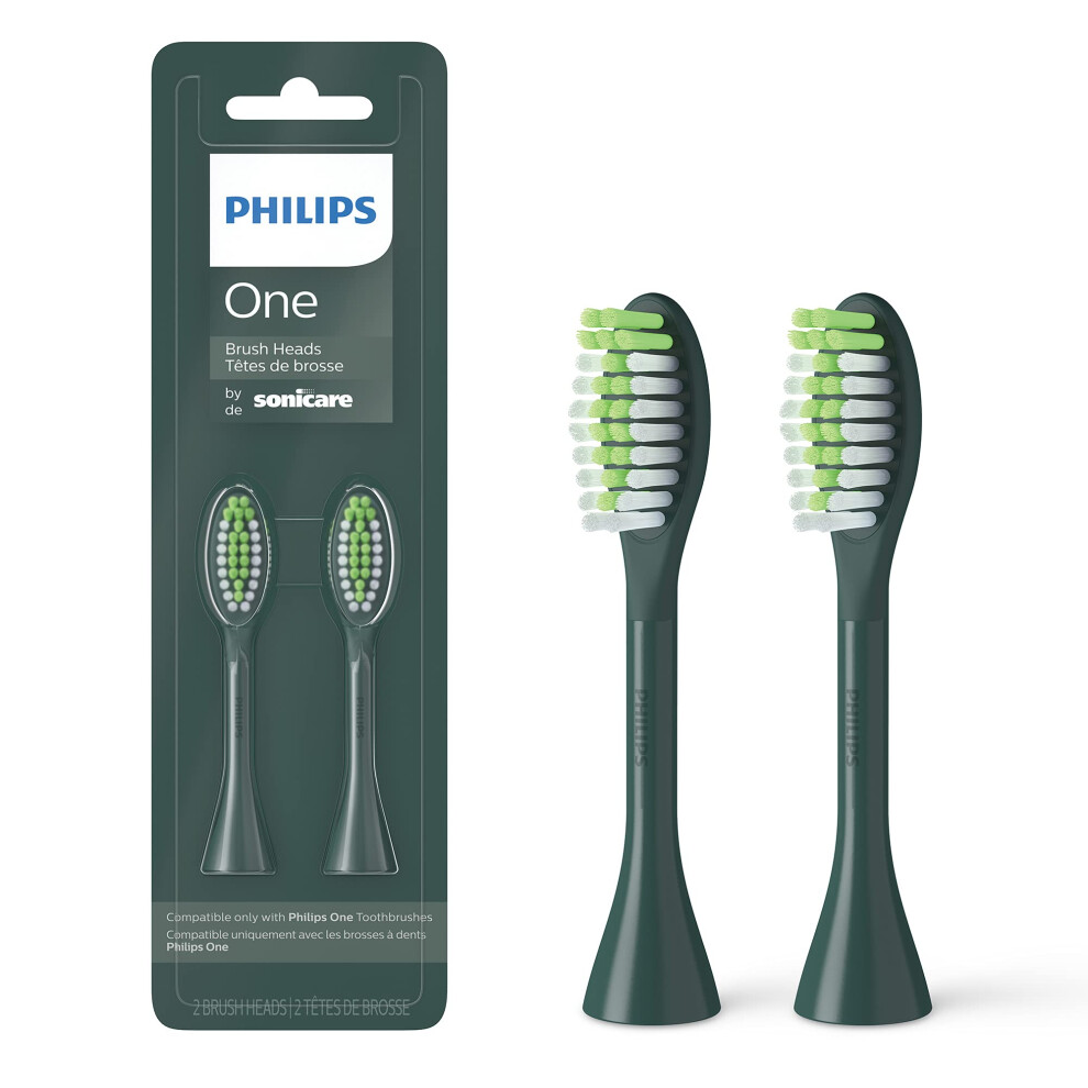 Philips One by Sonicare  2 Brush Heads  Sage Green  BH1022/08