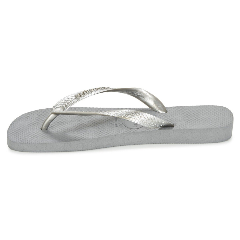 Havaianas Women's Top Tiras Flip Flop Sandal  Steel Grey  7-8