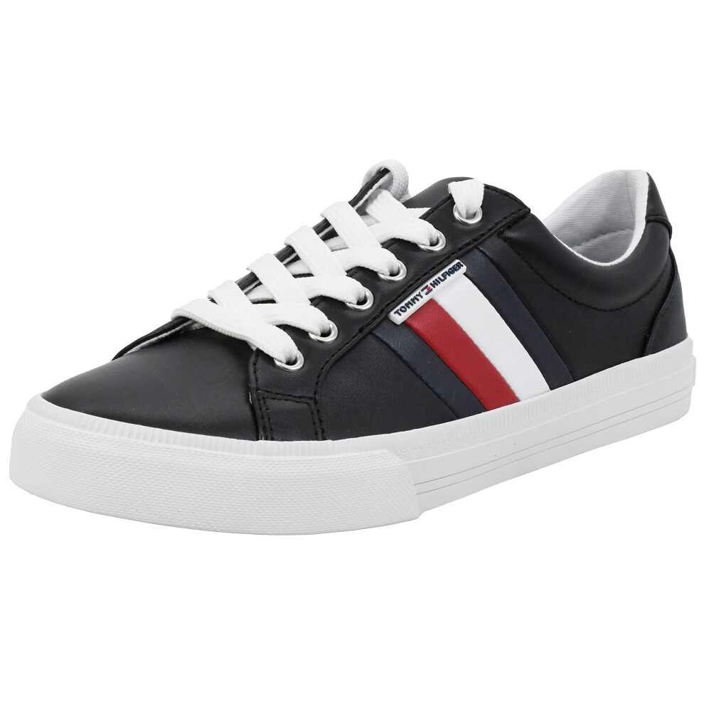 Tommy Hilfiger Women's Lightz Sneaker  Black Smooth  7.5 M US