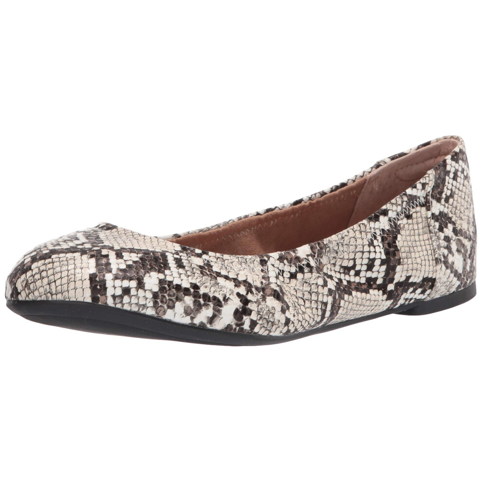 Amazon Essentials Women's Belice Ballet Flat  Faux/Snake  8.5