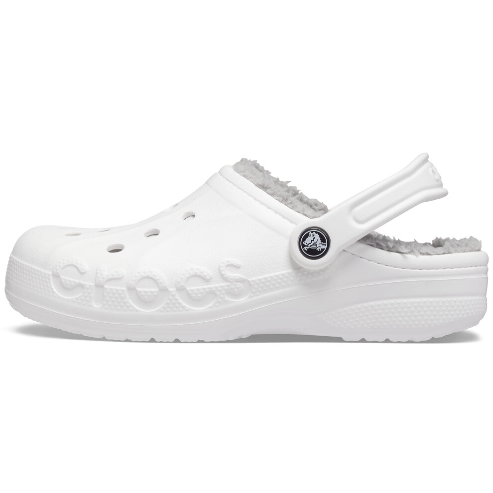 crocs Baya Lined clog WhiteLight grey Mens 7  Womens 9 Medium